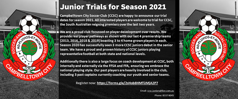Junior Trials for Season 2021